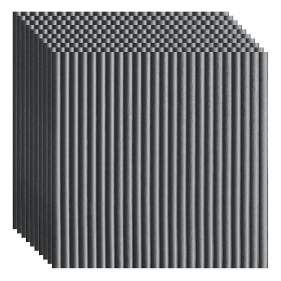 10x 3D Pegatinas De Pared Decoración Calcomanía Durable Hogar Dormitorio PE Espuma Papel Pintado Gris Argenta