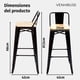 thumbnail image 5 of Set Mesa Lorven Madera Clara Altura Ajustable Diámetro 60cm con 2 Taburetes Tolix Madera Clara, 5 of 8