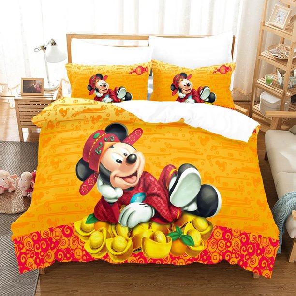Mickey Duvet Cover 2 Piece3 Piece Bedding Set 3D Printed Duvet Cover Pillowcase Full Size Single Double Queen Bedroom Decoration Bed Sheets