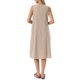thumbnail image 3 of INSPIRE CHIC Vestidos sin mangas a cuadros para mujer, ajuste holgado casual, vestido midi de cuadros con bolsillos, atuendos de verano S Marrón, 3 of 6