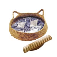 Ioensy - Cesta Para Cama Para Gatos, Tabla Rascadora Para Gatos, Perros Pequeños, Gatos De Interior, Sin Almohada, 38X13Cm