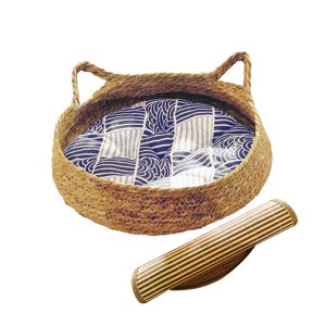 Ioensy - Cesta Para Cama Para Gatos, Tabla Rascadora Para Gatos, Perros Pequeños, Gatos De Interior, Sin Almohada, 38X13Cm