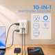 thumbnail image 2 of Alargador de pared BlueStars de 6 tomas y 4 puertos USB, 1050 J, 2 of 3