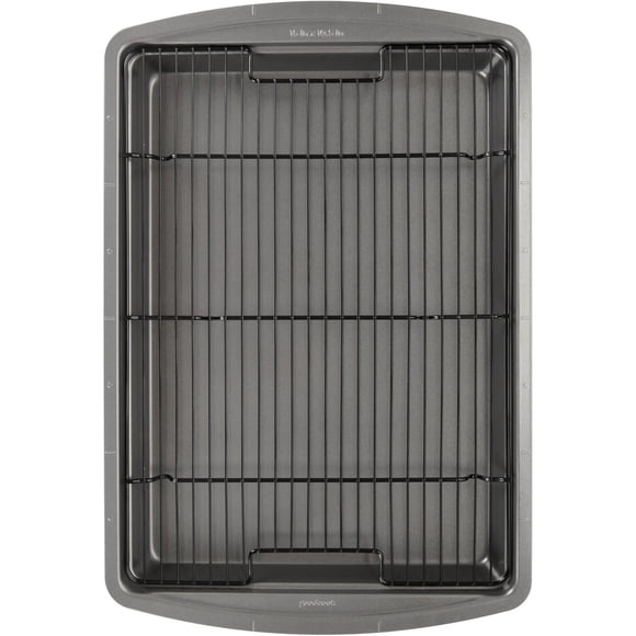 GoodCook Nonstick Carbon Steel Baking Pan Raised Wire Rack