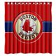 thumbnail image 1 of Cortina de ducha de los Red Sox, juego de cortina de baño con ganchos, tamaño 66 x 72 pulgadas, 1 of 3