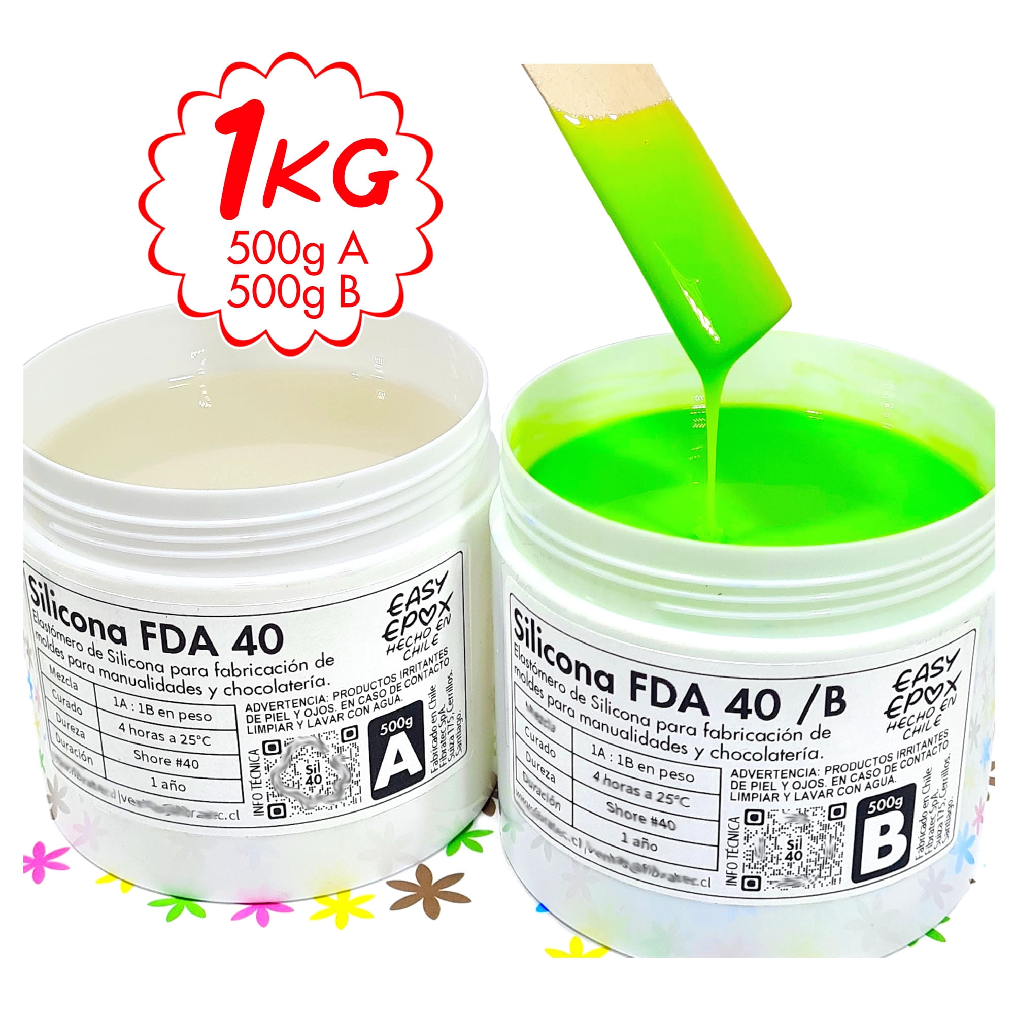 Easyepox - Silicona Caucho Para Moldes Epoxicos Y Chocolatería