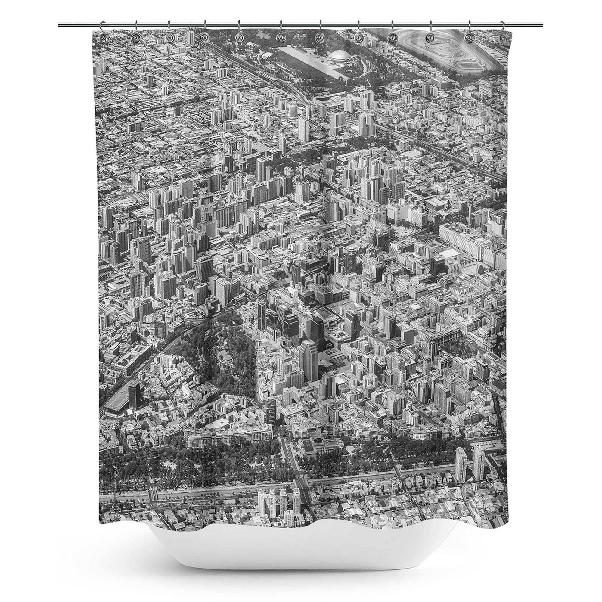 Andes1 - Cortina De Baño Vista Aerea De Santiago