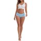 thumbnail image 2 of INSPIRE CHIC Ropa interior de mujer de cintura media de modal de talla grande, bragas de algodón de cobertura total, paquete de 2, L 1 Azul Claro 1 Caqui, 2 of 4