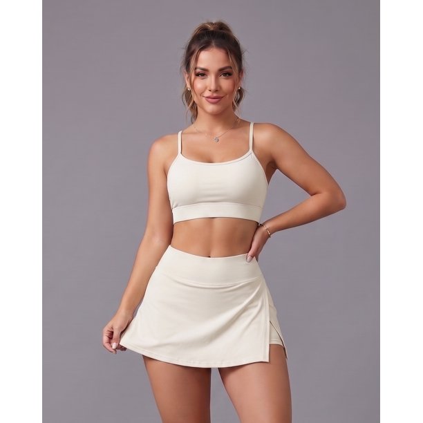 Set Deportivo 2 Piezas Falda Short Y Peto Tenis Padel Mujer
