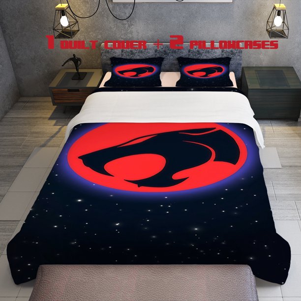 3pcs Thunder Leopard Cat Theme Bedding Set Duvet Cover and Pillowcases