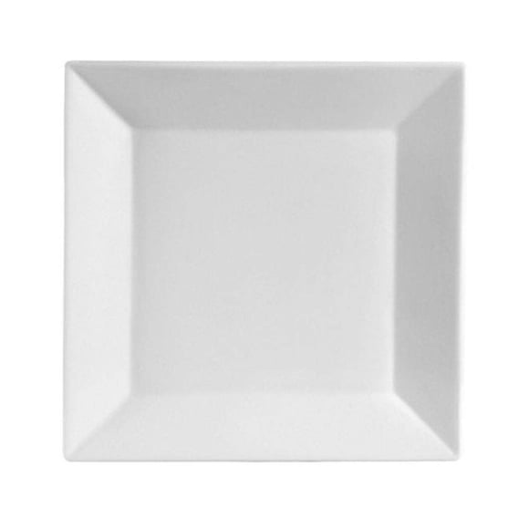 Plato Yanco ML-106 cuadrado de porcelana superblanco de 6 cm (paquete de 36)