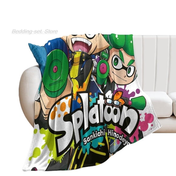 Custom Splatoon 3 Flannel Blanket Personalized Photo Gift DIY Home Leisure Sofa Blanket Outdoor Portable Blanket Warm Bedding