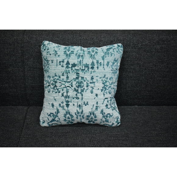 Cojin Deco Cojin Jacquard Turqueza Diseño Vintage 0,4x0,4 mts