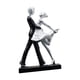 thumbnail image 1 of Pareja Bailando Escultura Estatua Estatuilla Decoración Para Aniversario Dormitorio Estilo B Argent, 1 of 3