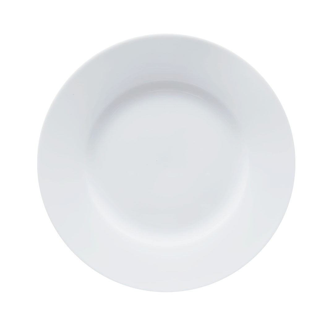 Imahe - Set Plato Porcelana Base Borde Ancho 30 Cm Línea Padua