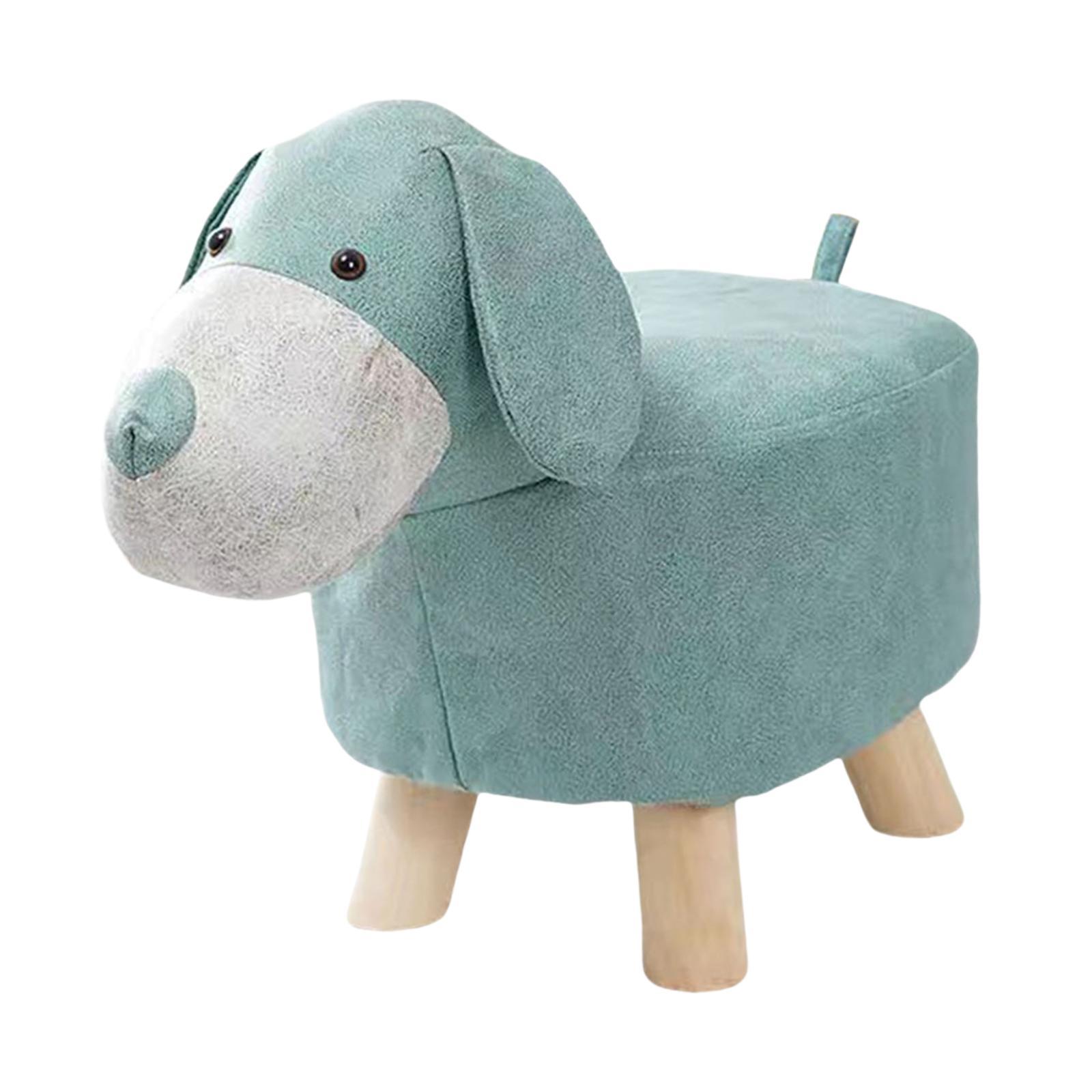 Magideal - Reposapiés De Animales Tapizado Otomano Para Niños, Taburete De Aprendizaje, Bonito Cojín Acolchado, Taburete Para Cambiar Zapatos, Reposapiés Para Do Perro