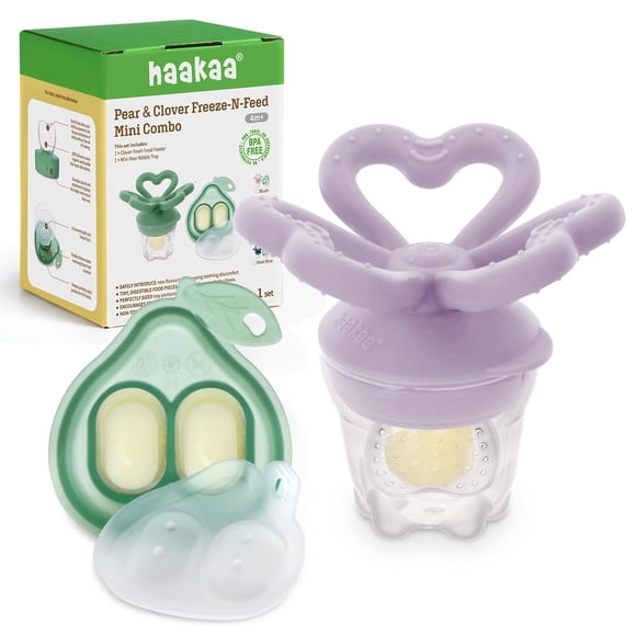 Alimentador y Molde para Congelar Frutas Haakaa Trébol para Chupete