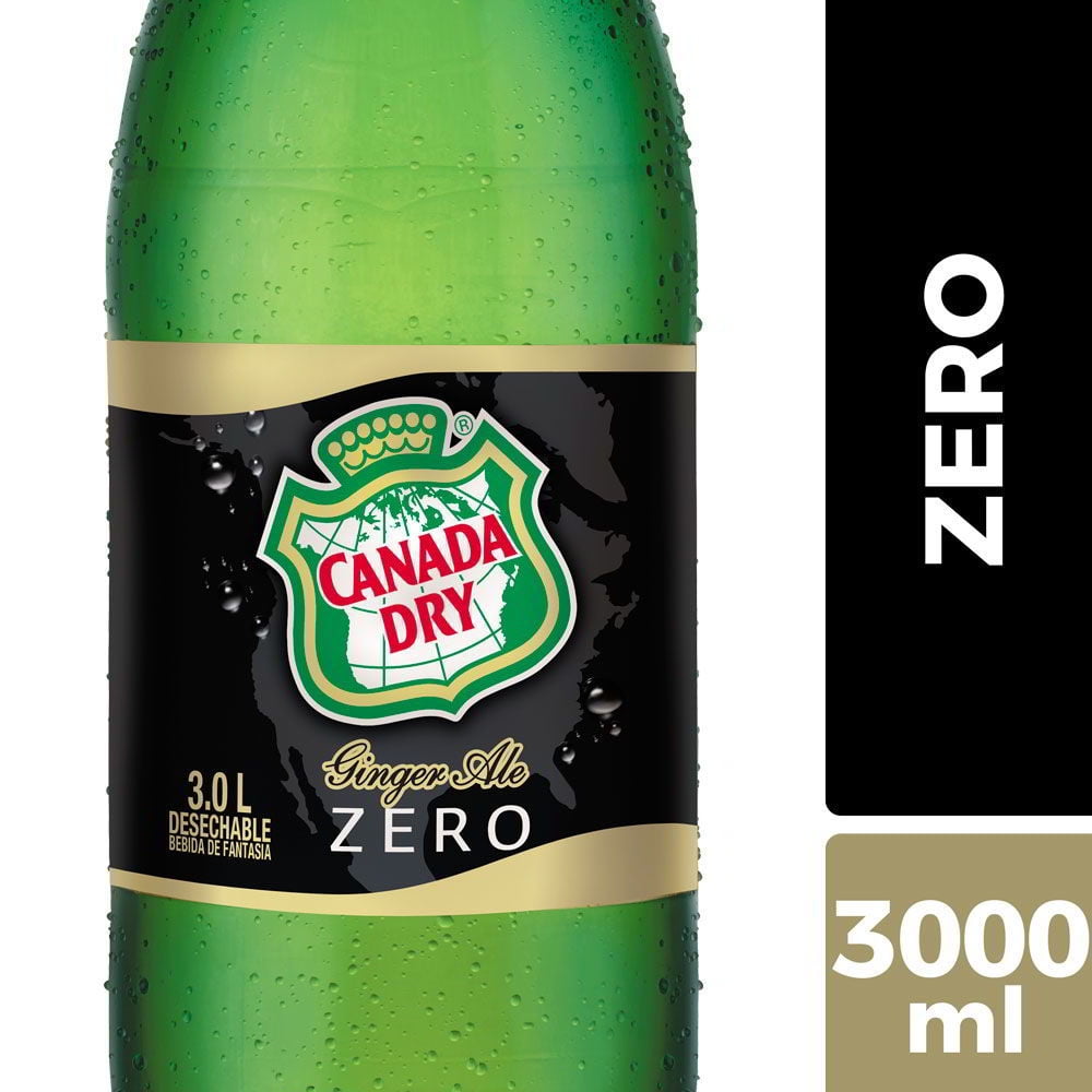 Bebida Ginger Ale Zero Botella 3 L Canada Dry