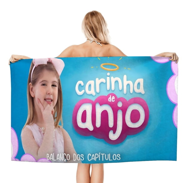 Carinha de Anjo Toalla de playa de secado rápido con diseño temático, regalo para mujeres y niñas, ideal para cumpleaños, fans, amantes de la música, uso en la playa o al aire libre, 78 × 160 cm