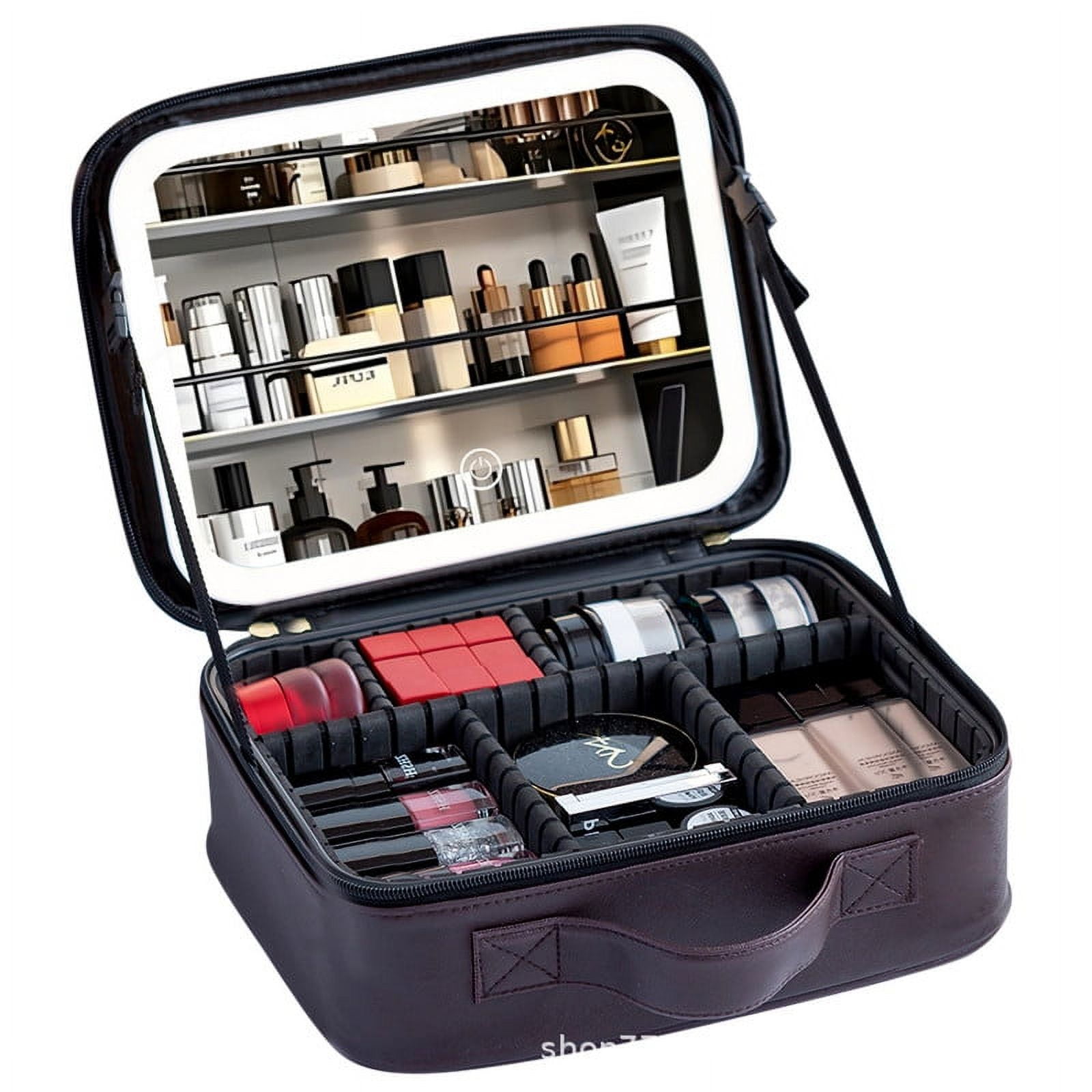 Genérico - Cosmetiquero Estuche Maquillaje Espejo Impermeable Lau