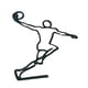 thumbnail image 2 of Elegante Atleta Línea Escultura Alambre Arte Estatuilla Silueta Para Cocina Escritorio Baloncesto, 2 of 5