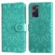 thumbnail image 2 of Funda tipo cartera FOXDOCK para Realme 9i , diseño girasol en relieve, cuero PU, cierre magnético, soporte y tarjetero, 2 of 5