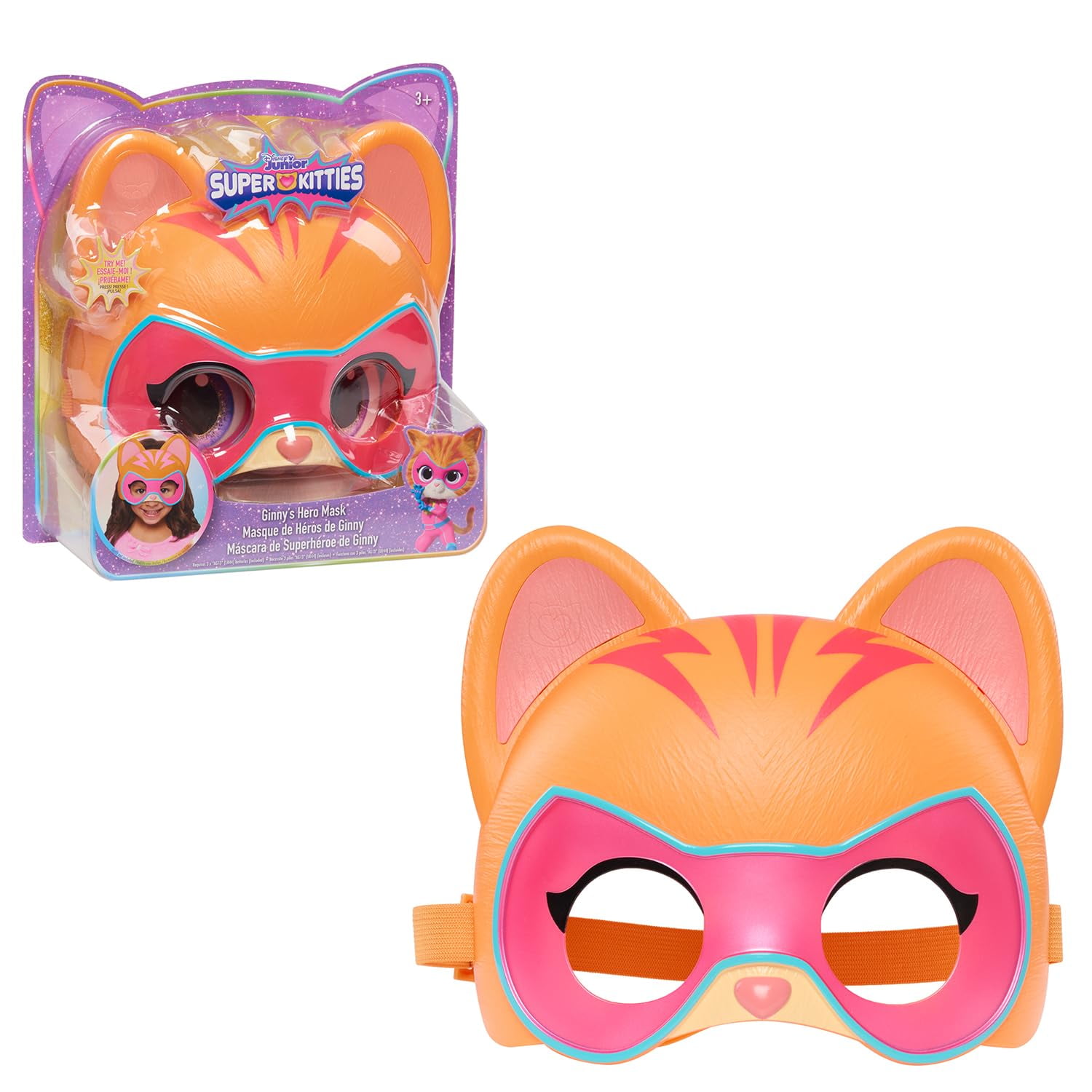 Máscara Just Play Disney Junior Superkitties Ginny Kids 3+