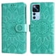thumbnail image 2 of Funda tipo cartera FOXDOCK para Xiaomi 12T , diseño girasol en relieve, cuero PU, cierre magnético, soporte y tarjetero, 2 of 5