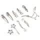 thumbnail image 1 of REGALWOVEN 10 Piezas Clips de Estrellas para el Cabello Horquillas de Estrellas de Aleación 8 Formas Accesorios para el Cabello Y2K para Mujeres Tono Plateado, 1 of 7