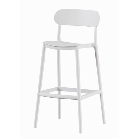Escandinavia - Piso Taburete Silla Alta Bar Cocina Nils 75Cm Blanca