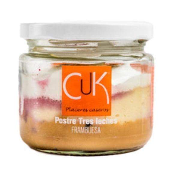 Postre Congelado Tres Leche Frambuesa Frasco, 120 g