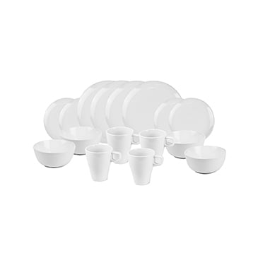 Decoexpress Set 16 Pcs Loza Ceramica Blanco