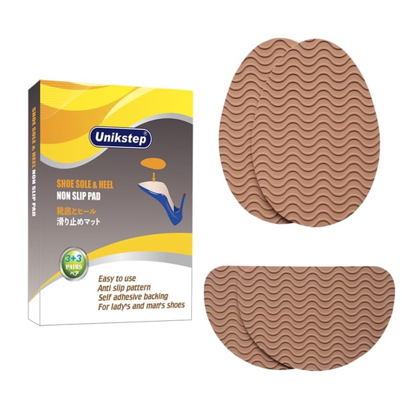 Pads antideslizantes para suela de zapato UNIKSTEP, goma antideslizante, 12 piezas