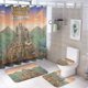 thumbnail image 1 of Stardew Valley-theme 4-Piece Shower Curtain Set with Rugs, Waterproof Bathroom Decor Set Includes Bath Mat, U-Shaped Rug, Toilet Lid Cover and Curtain with Hooks, 1 of 6