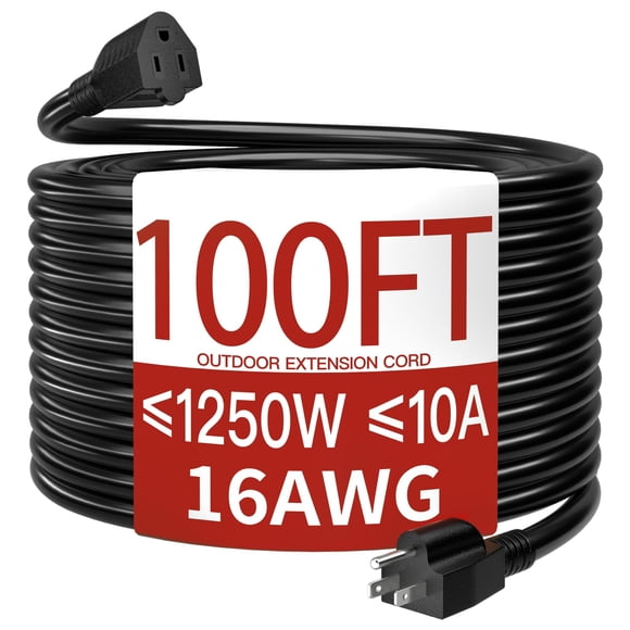 Cable de extensión Skrizcable 16/3, 30 m, impermeable, 10 A, 1250 W, 125 V