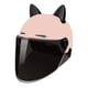 thumbnail image 3 of Casco de moto con visera, medio casco de motocicleta, lindo gorro de seguridad con ventilación, casco para adultos, casco de bicicleta para hombres Negro y rosa, 3 of 5