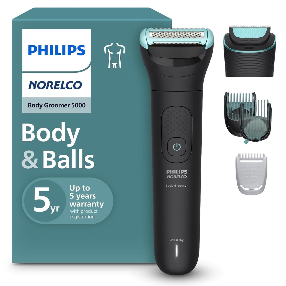 Afeitadora Corporal Philips Norelco 5000 Cabezal Dual Usb