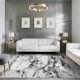 thumbnail image 3 of Alfombra CRYPTOLITE Abstract de 160 x 230 cm, lavable, color dorado y gris, 3 of 7