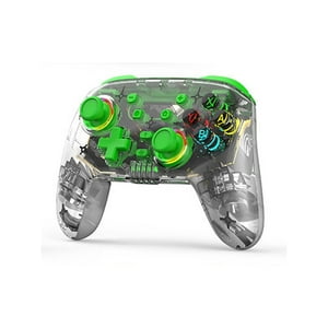 Controlador De Juego Inalámbrico Aaronmei Switch Pro Transparente Rgb Verde