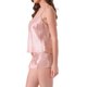 thumbnail image 4 of INSPIRE CHIC Conjuntos de pijama de satén sedoso para mujer, camisón sin mangas, camiseta de tirantes y pantalones cortos, lencería de 2 piezas, ropa de descanso M Rosa, 4 of 6