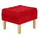 thumbnail image 2 of Pouf Wood 1c Felpa 05 Rojo, 2 of 4