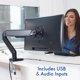 thumbnail image 2 of Brazo para Monitor Stellar Mounts 17-32" USB Multimedia Negro Mate, 2 of 8