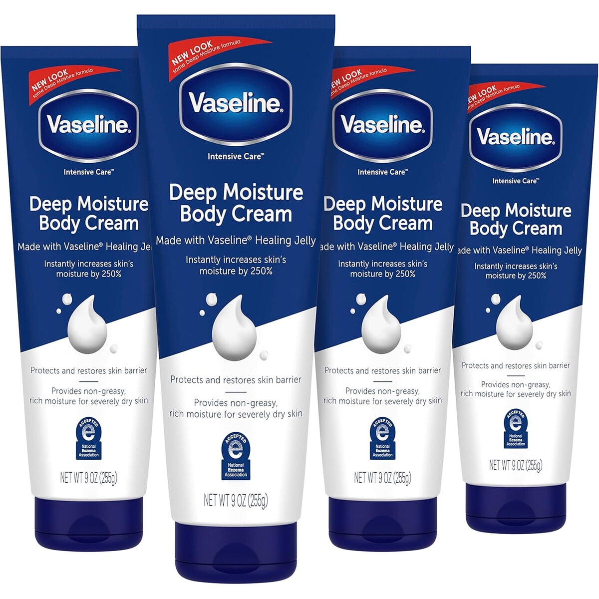 Crema Corporal Vaseline Deep Moisture 255g Pack 4 Vitamina E