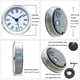 thumbnail image 3 of Inserto de reloj mini HILLHOME redondo de 6,1 cm con bisel plateado, 3 of 7