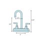 thumbnail image 2 of Llave para baño Kingston Brass KS1605PX de 4" con base centrada en bronce aceitado, 2 of 2