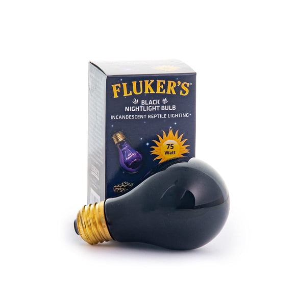 Bombillas nocturnas incandescentes negras para reptiles, 75 W, Fluker's