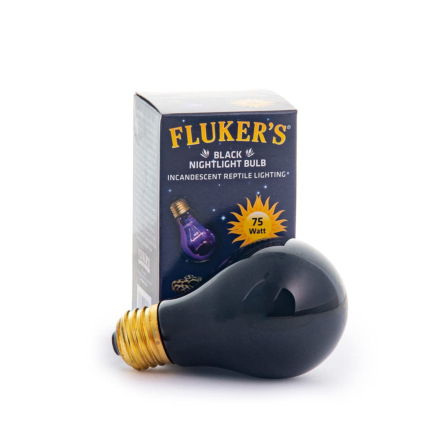 Bombillas nocturnas incandescentes negras para reptiles, 75 W, Fluker's