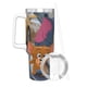 thumbnail image 3 of Tom y Jerry Vaso aislado de acero inoxidable con asa, diseño temático, regalo para familia, amigos y fans; incluye pajita y encaja en el portavasos estándar, 40 oz, 3 of 6