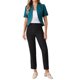 thumbnail image 2 of INSPIRE CHIC Blazer de Trabajo para Mujer sin Cuello con Frente Abierto y Cárdigan Recortado L Azul Verde, 2 of 6