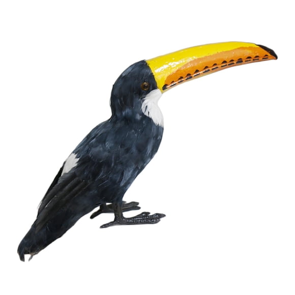 Artesanía De Tucán De Pájaro De Pluma Realista Animada Para La Decoración Del Hogar Del Porche